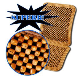 Zento Deals Natural-Wood Beaded Cushion with high Ventilation