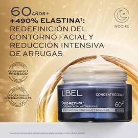 LBEL - Concentré Cell  Noche Crema para Rostro 50 g, Crema Facial Antiedad, Hidrata y Protege la Piel, para Mayores de 50 Años, Reduce Líneas de...   