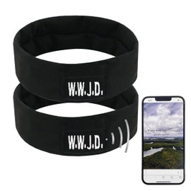 Yuibthr Headbands for Women, Stylish Sports Hair Bands with Daily Bible Verse NFC, Non Slip Soft Cloth Fabric Head Band for Workout Yoga Running, Black, 2 PCS