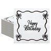 NUTTYBASH Bow Black Birthday Napkins, 80Pcs Conquette Birthday Decorations Napkins,