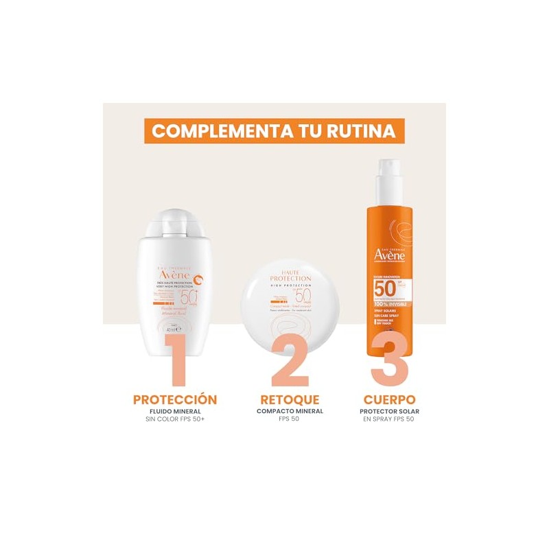 AVÈNE Fluido Mineral FPS50+ Protector Solar Rostro Piel Intolerante 40