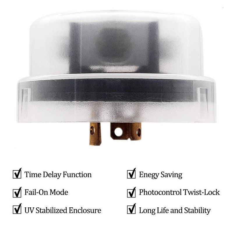 CHISWEAR Outdoor Twist-Lock Thermal Photocontrol with Time Delay - Controls