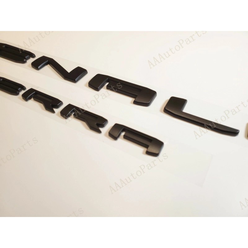 GMC 4PCS Set Matte Black Door Rear DENALI SIERRA Emblems
