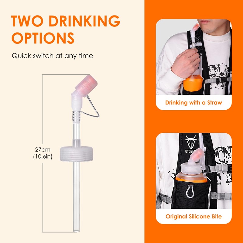 UTOBEST Soft Flask TPU, Collapsible Water Bottle Foldable Bottle for