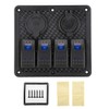 12V 24V 4 Gang Rocker Switch Panel IP65 Waterproof with