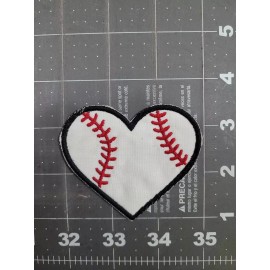 EmbroideryByZevotek Baseball heart Patch Iron on or Sew on Patch
