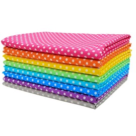 iNee Polka Dot Fat Quarters Quilting Fabric Bundles, Quilting Fabric for Sewing Crafting,18 x22 inches,(Polka Dot)