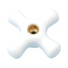 PlumbUSA Replacement Porcelain Faucet Handles - 12 Spline Connection