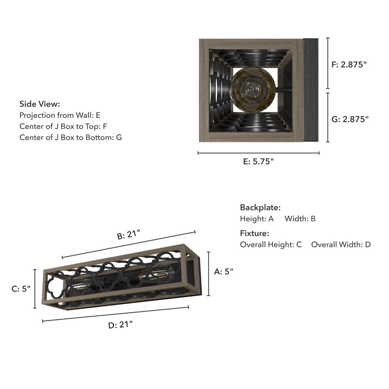 Hunter Fan Company 19946 Gablecrest Wall Sconce, French Oak