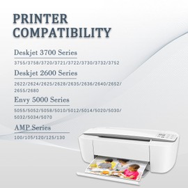 Ink 65 65XL Ink Cartridge Combo Pack Replacement for HP Ink 65 Works for 5055 5000 5052 5010 5070 5014 3755 3700 3772 2600 3752 2652 2655 2622 2640 Printers