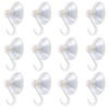 1st Choice Clear Plastic Suction Cup Hooks, 12 Pack Ultra