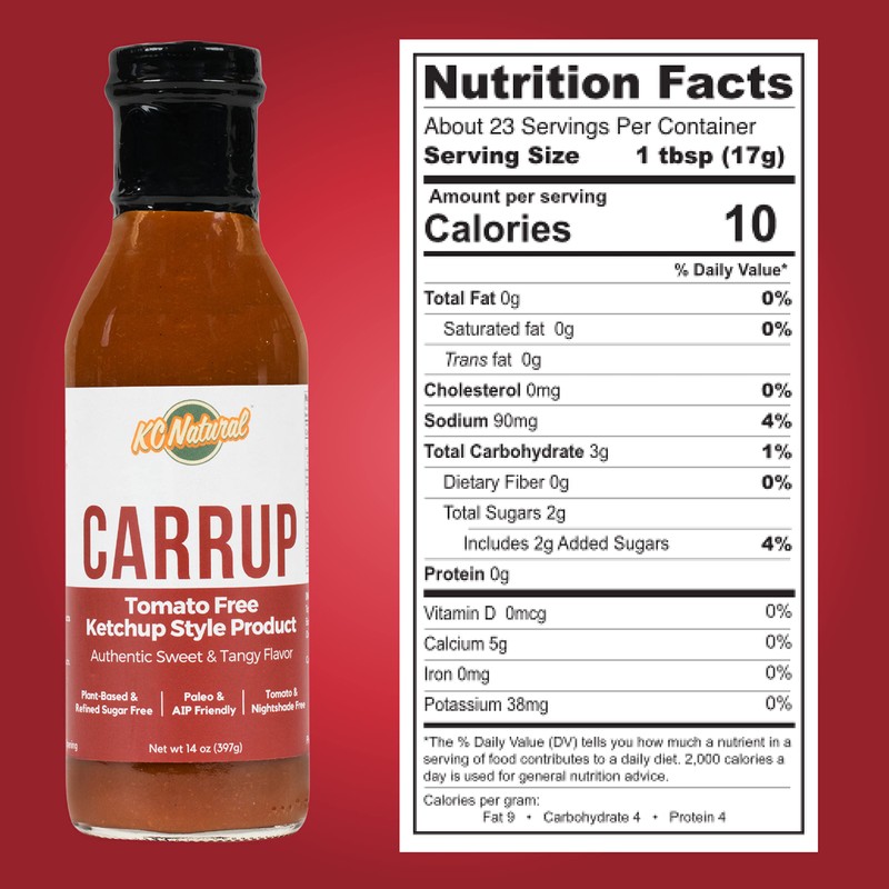 KC Natural - Carrup - No Tomato Ketchup - Paleo