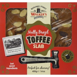 Walkers Nonsuch Brazil Nut Toffee Slab with Hammer, 400 g (Pack of 1)