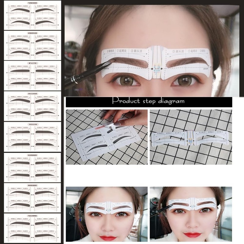 Eyebrow Stencils Kit 34 Pieces Eyebrow Shaping Tool Eyebrow Grooming