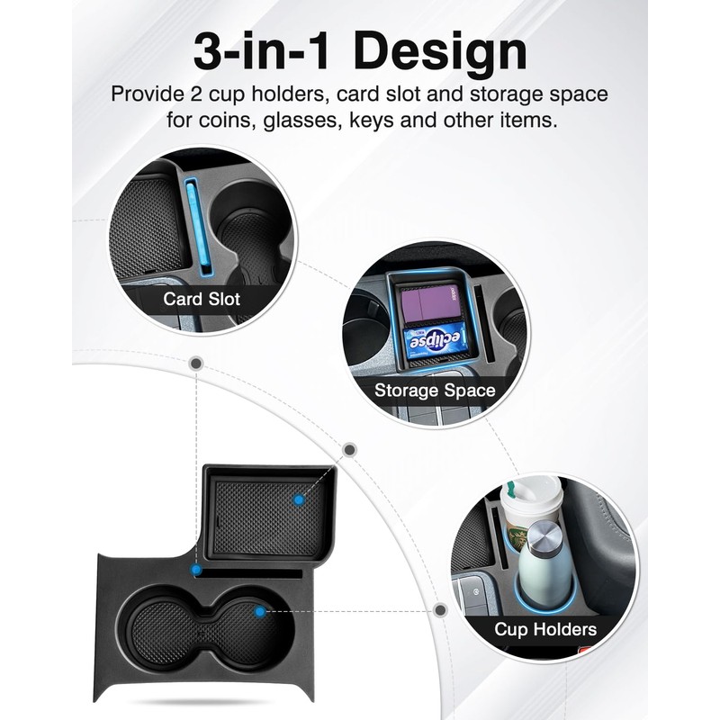 Karltys Maverick Cup Holder Insert Center Console Organizer for 2022