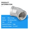 ERGAOBOY 2 Pcs 304 Stainless Steel 45 Degree Elbow, 1/4"