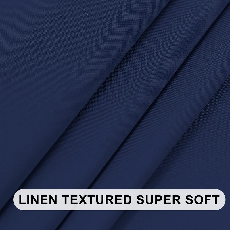 DWCN Valance Curtains for Living Room, Navy Valances for Small