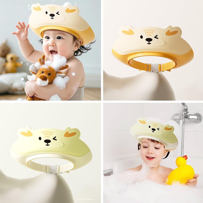 2 Pack Kids Shower Cap, Baby Shampoo Shield for Hair