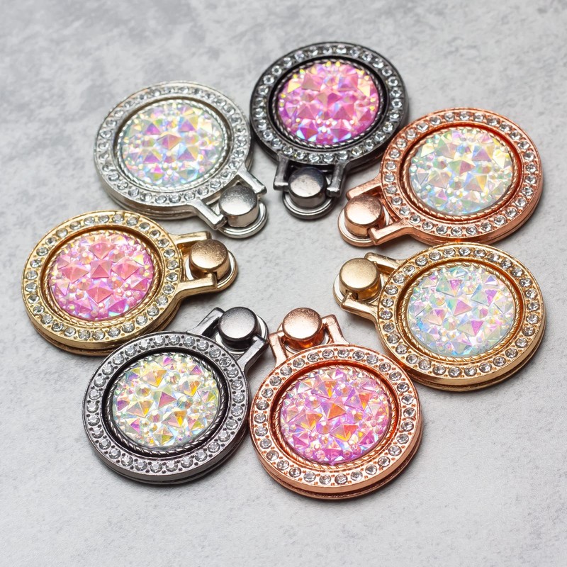 [2 Packs] Gemstones Glitter Bling Bling Phone Ring Holder, Sparkle