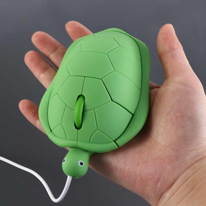 Vctitil Cute Turtle Shape USB Wired Corded Mouse,1200DPI 3 Buttons