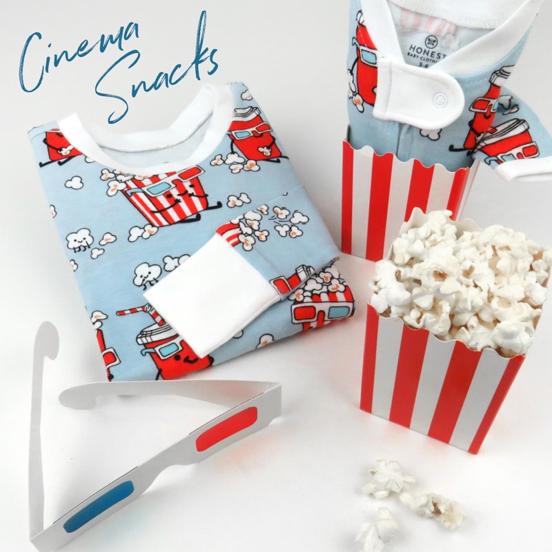 HonestBaby Family Matching Movie Pajamas Organic Cotton for Men, Women,