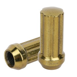 ECCPP Set of 32+1 Key Gold Spline Wheel Lug Nuts 14x1.5 Closed End 2 Inch Tall 3/4 Drive Hex Size