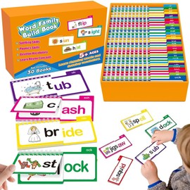 30 Read and Rhyme Flip Books, Word Families Flash Cards, ABC Vocabulary Flash Cards for Education, Reading, Interaction, Sight Words Flash Card For Toddlers & Preschoolers