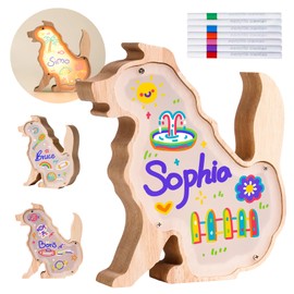 Paint Your Own Dog Night Light Kit, DIY Wooden Puppy Gifts for Girls, Art Supplies Arts & Crafts Kit for Kids Ages 8-12, Creativity Painting Kit Toy for Girl Boy Teen, Birthday Gift for Daughter Son