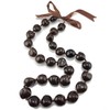 BlueRica Kukui Nut Lei Necklace & Bracelet Set (Brown)