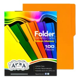 Folder Apsa L84-p Carta 12 Ceja Naranja Intenso Con 100pzas                                                                                           