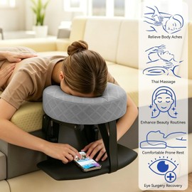 AEWOTING Massage Headrest for Bed with Armrest and Breast Support Pillow