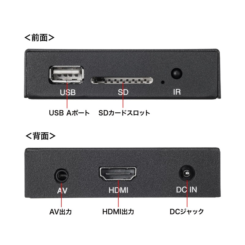 Sanwa Supply MED-PL2K102 Media Player, SD Card / USB Flash