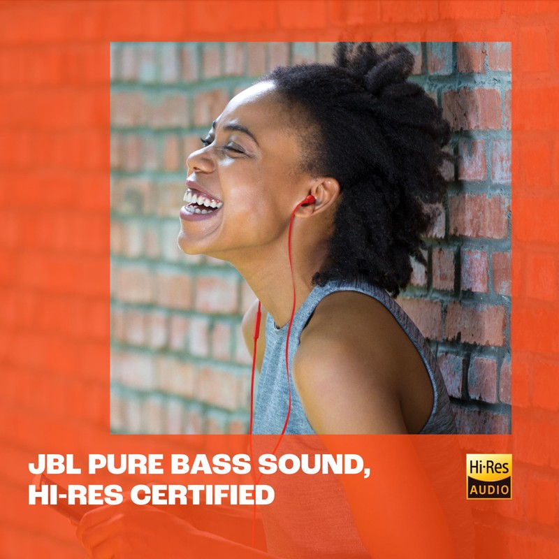 JBL Tune 310C - Wired Hi-Res in-Ear Headphones, Tangle-Free Flat