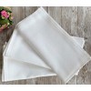Set of 6 Napkins 55x55cm White Satin Band - 100%