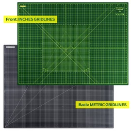 Extra Large 36" x 48" Self Healing Sewing Mat, WerkWise Rotary Cutting Mat, Double Sided 5-Ply 36x48 Inch Board for Quilting, Fabric, & Crafts, Designed for Use with Rotary Cutters (Green & Black)