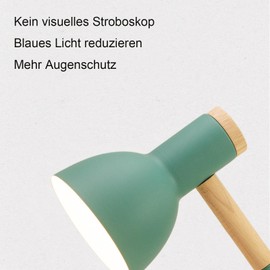 himmel Table Lamp, Adjustable Wooden Table Lamp, Children's Desk Lamp for Bedroom, Living Room, E27 Base Reading Next Lamp (Green)
