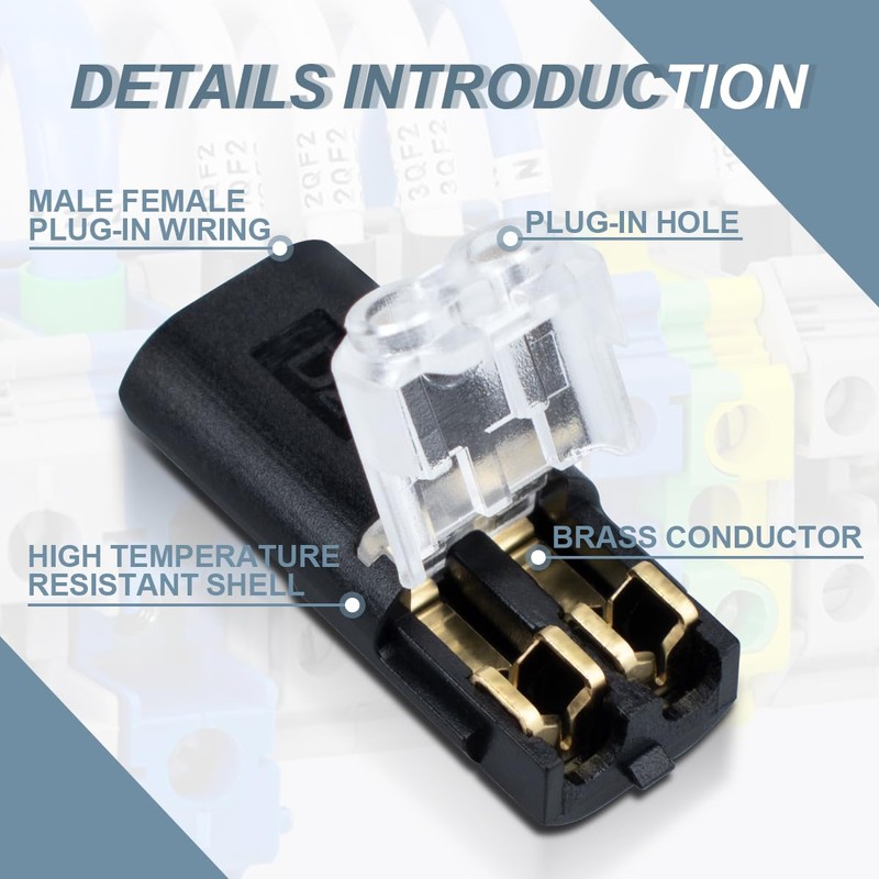 Innfeeltech Connecting Ternimal, D2 Type LED Male to Female Connection