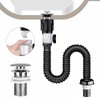 Sink Drain Fitting Kit, Drain Kitchen Sink Kit, Drain Hose