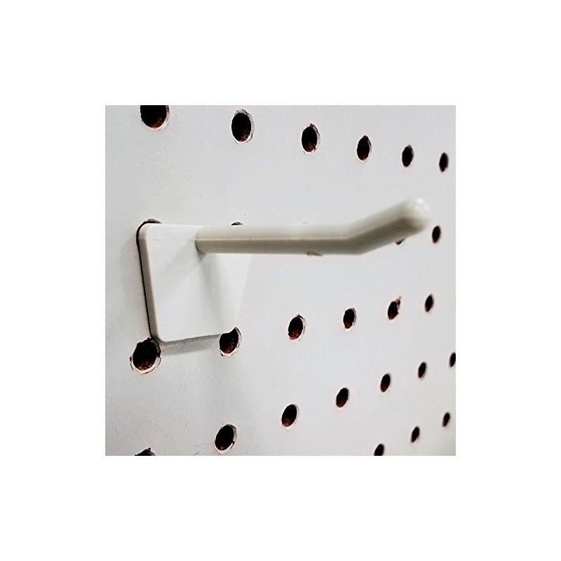 2" Plastic Economy Peg Hooks For Slatwall and Pegboard, Off-White
