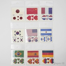 National flag tattoo national team match sticker shoulder face / 국기 타투 문신 국가 대표 국대 경기 스티커 어깨 얼굴