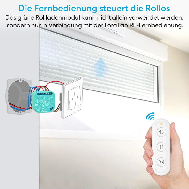 LoraTap Wireless Receiver Module for Roller Shutters Only Compatible with