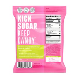 SmartSweets Sourmelon Bites, 1.8oz (Pack of 12), Sour Watermelon Gummy Candy with Low Sugar (3g), Low Calorie (100), No Artificial Sweeteners, Plant-Based, Gluten-Free, Healthy Snack for Kids & Adult