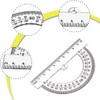 LYITZW 6 Pieces Plastic Geometry Goniometer, 180 Degree Plastic Protractor,