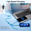 Miger USB C Multi Fast Charging Cable 4A [2Pack/4Ft] Retractable
