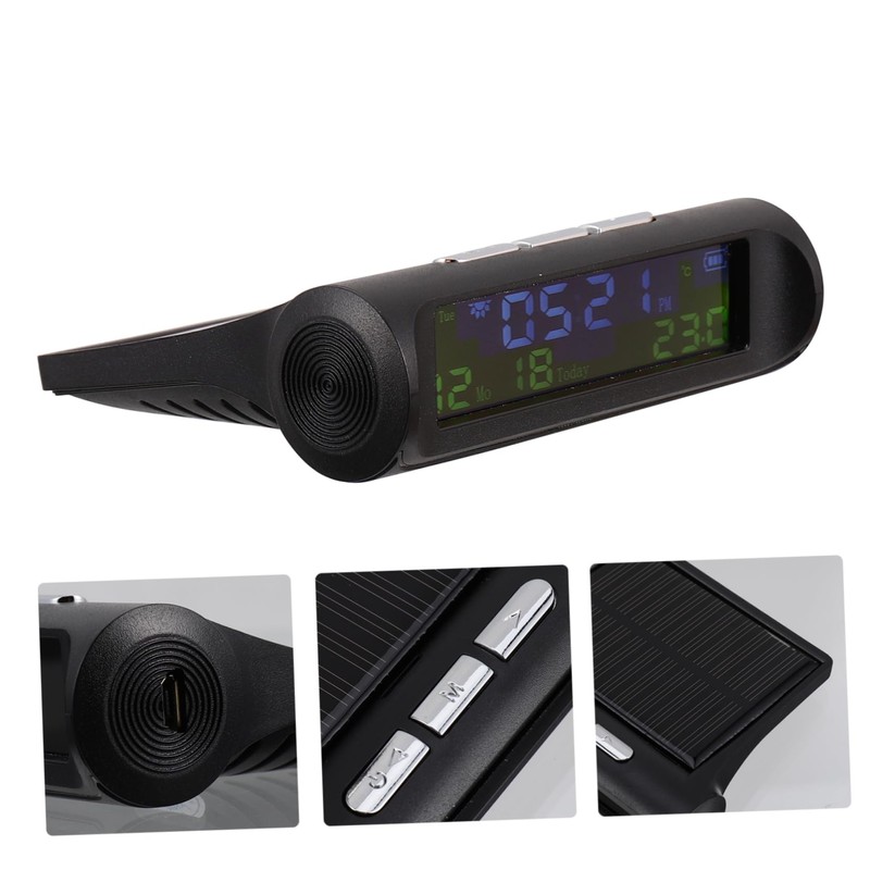 Mikinona Clock Car Auto Calendar Display Thermometer Auto Digital Watch