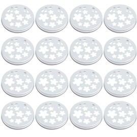 GORGECRAFT 16pcs Mason Flower Jar Insert Lid Plants Organizer Frog Lids Glass Bottle Covers for Regular Mouth Mason Canning Jars Fixed Tools Home Office, 67mm