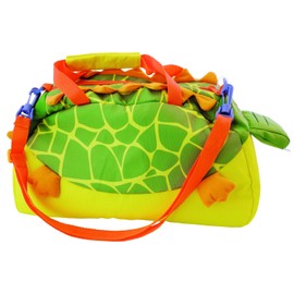 Bieco 04015214 Children's Universal Bag Crocodile Approx. 40 x 25 x 20 cm, yellow / green, Children's sports bag