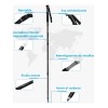 2 Pcs Bastones Senderismo Plegables Trail Running Y Trekking Negro
