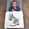 Azeeda 'Hiking Boots' Cotton Baby Blanket/Shawl (BY00032961)