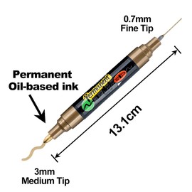 TRANSON 4 Colors Dual-tip Permanent Paint Markers Oil Based Waterproof